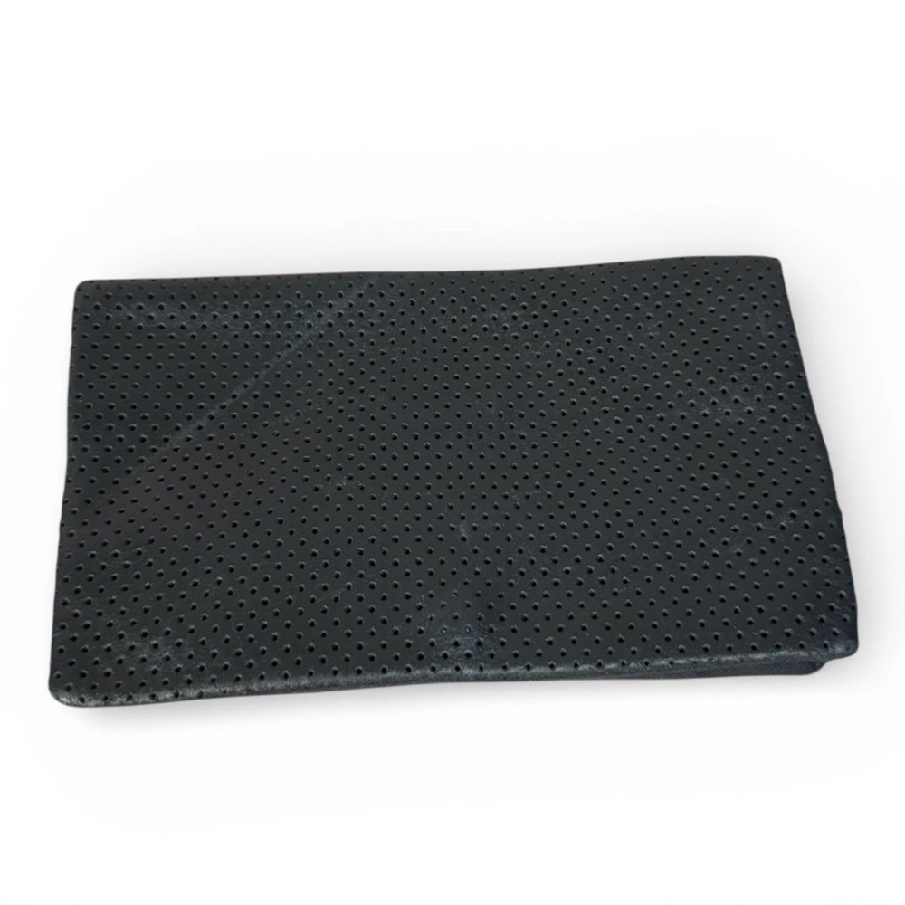 Maison Margiela MM6 Flap Folded Perforated Leather Wallet‎ In Black
